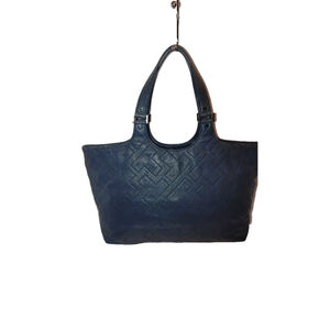Tory Burch T Monogram Quilted Leather Bag in Blue Slate